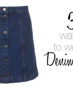 3 Ways to Wear a Denim Skirt